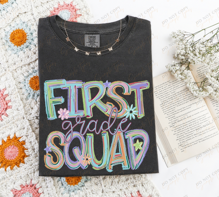 Back To School Squad Tilted Words DTF Print