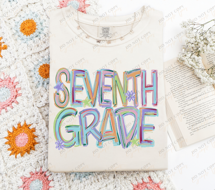 Back To School Tilted Words DTF Print