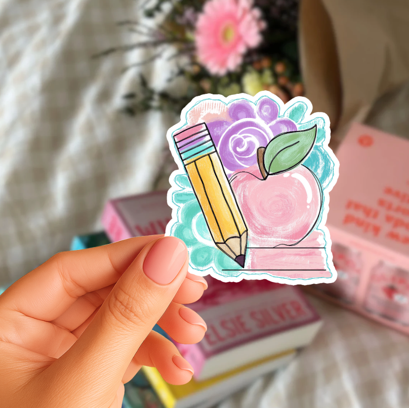 Teacher Pencil Die Cut Stickers
