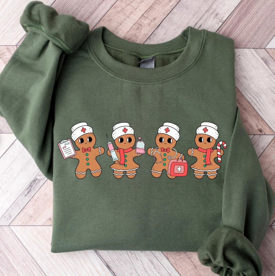 Gingerbread Nurse DTF Print