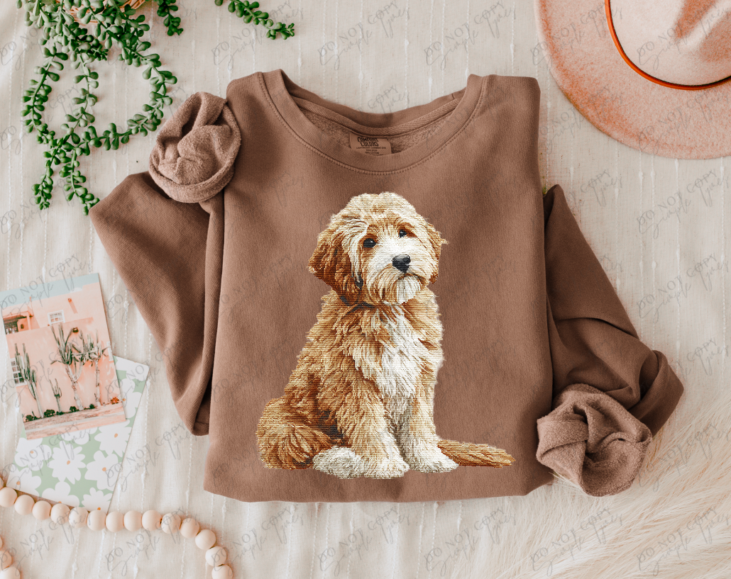 Needlepoint Pets DTF Print