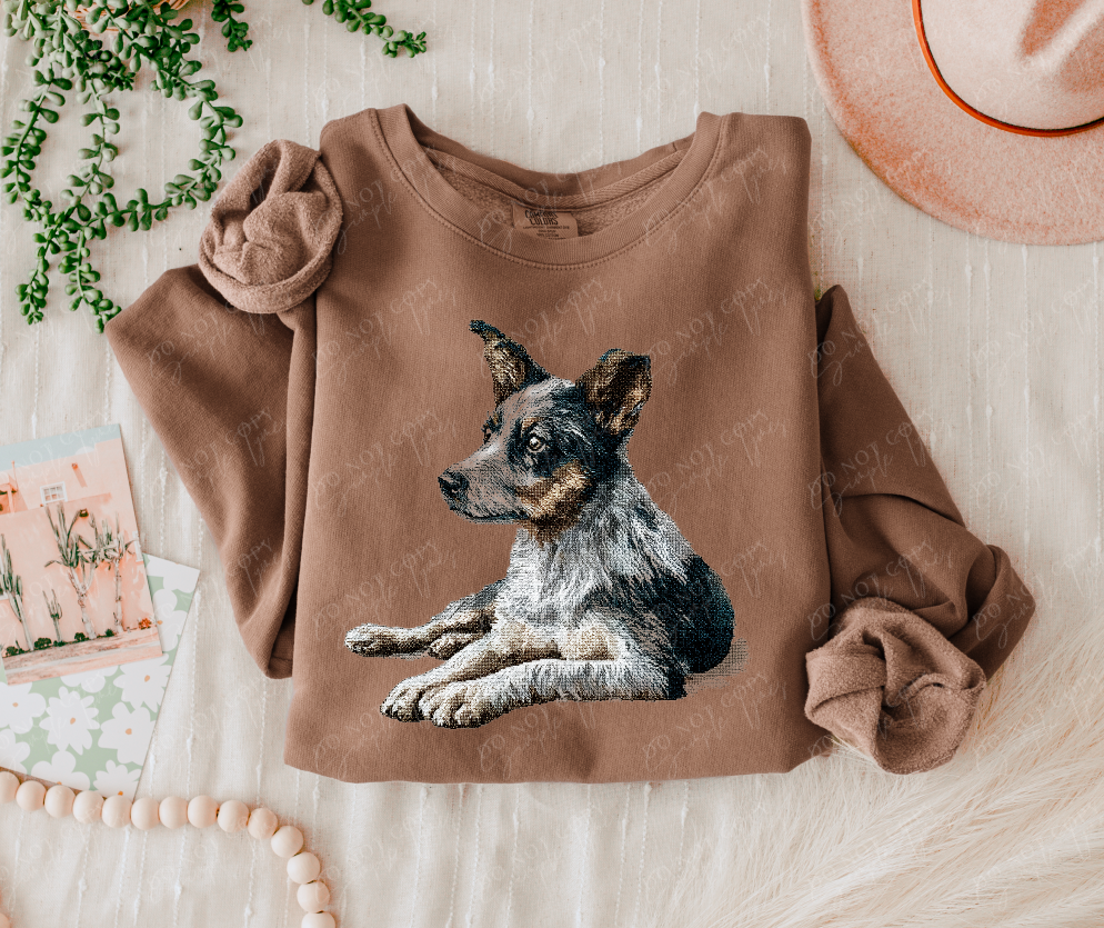 Needlepoint Pets DTF Print