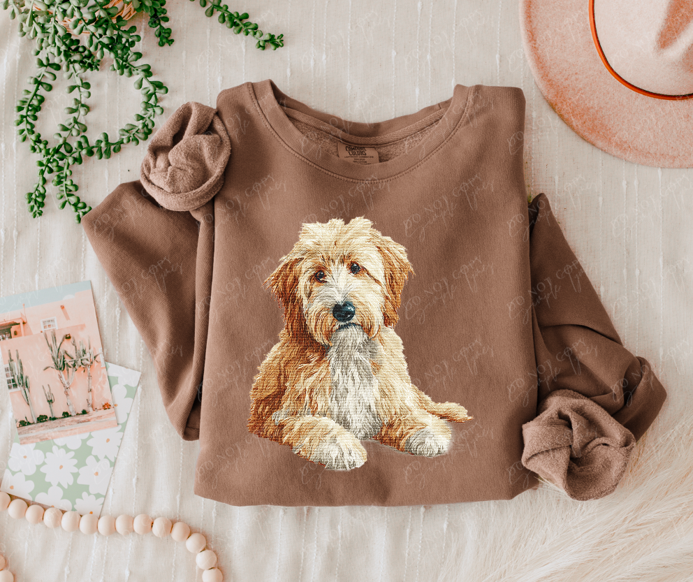 Needlepoint Pets DTF Print
