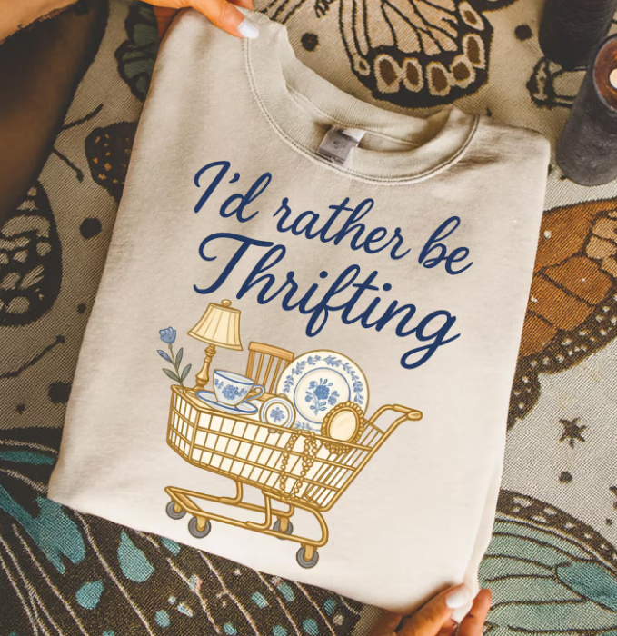 I'd Rather Be Thrifting DTF Print