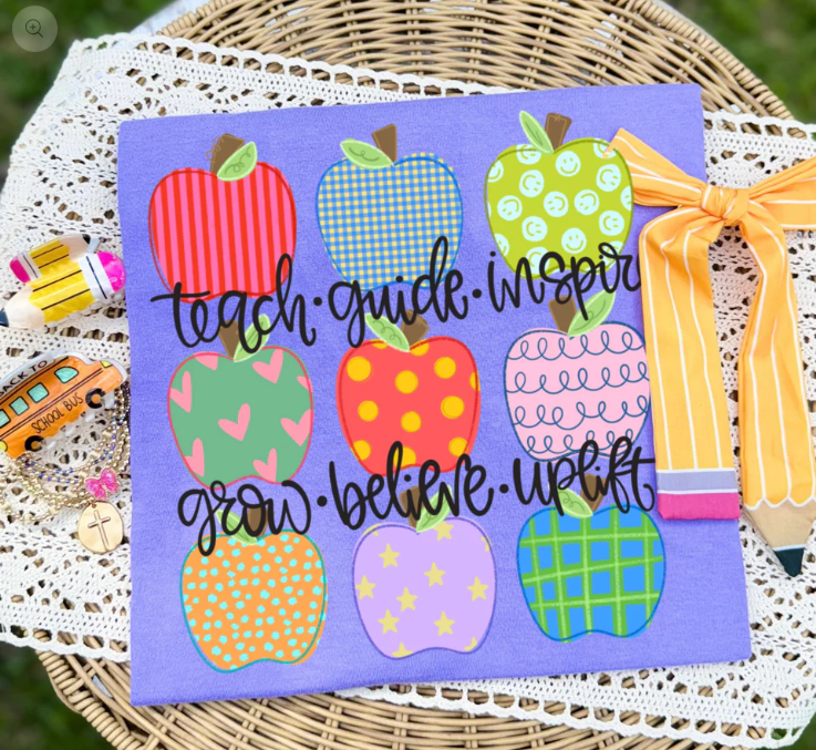 Teach Grade Repeat DTF Print