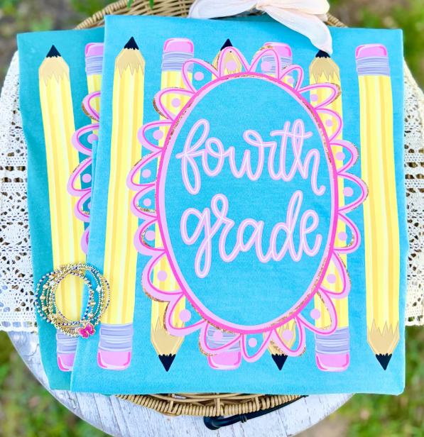 Grade Level Pencil DTF Print