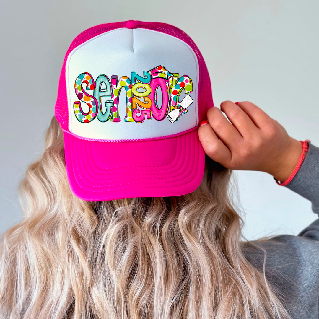 Senior 2025 Colorful Dots DTF Print