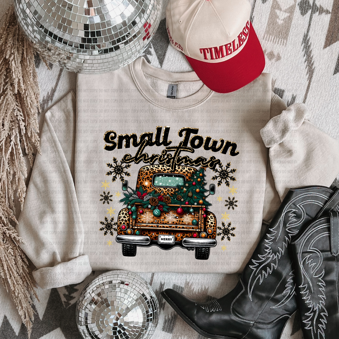Small Town Christmas DTF Print