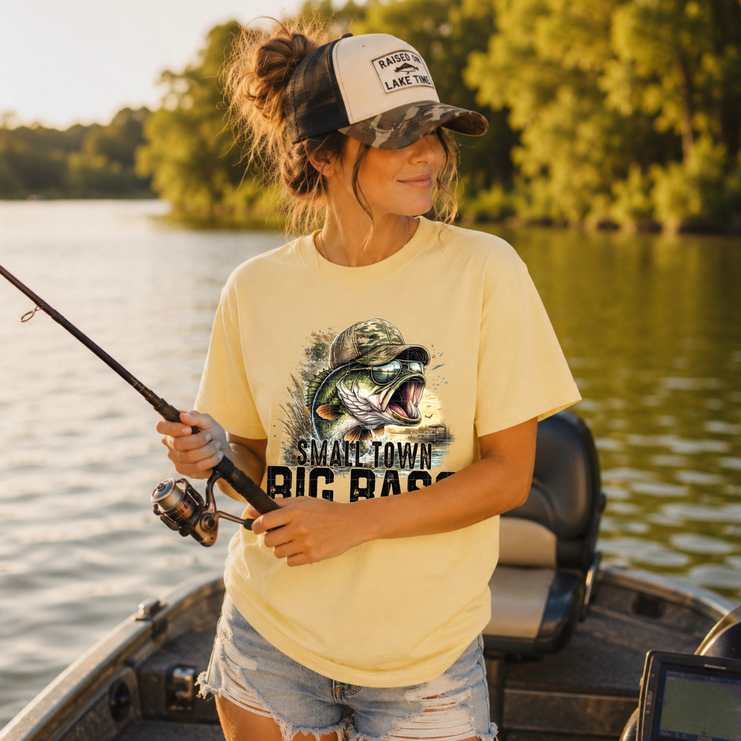 Small Town Big Bass DTF Print