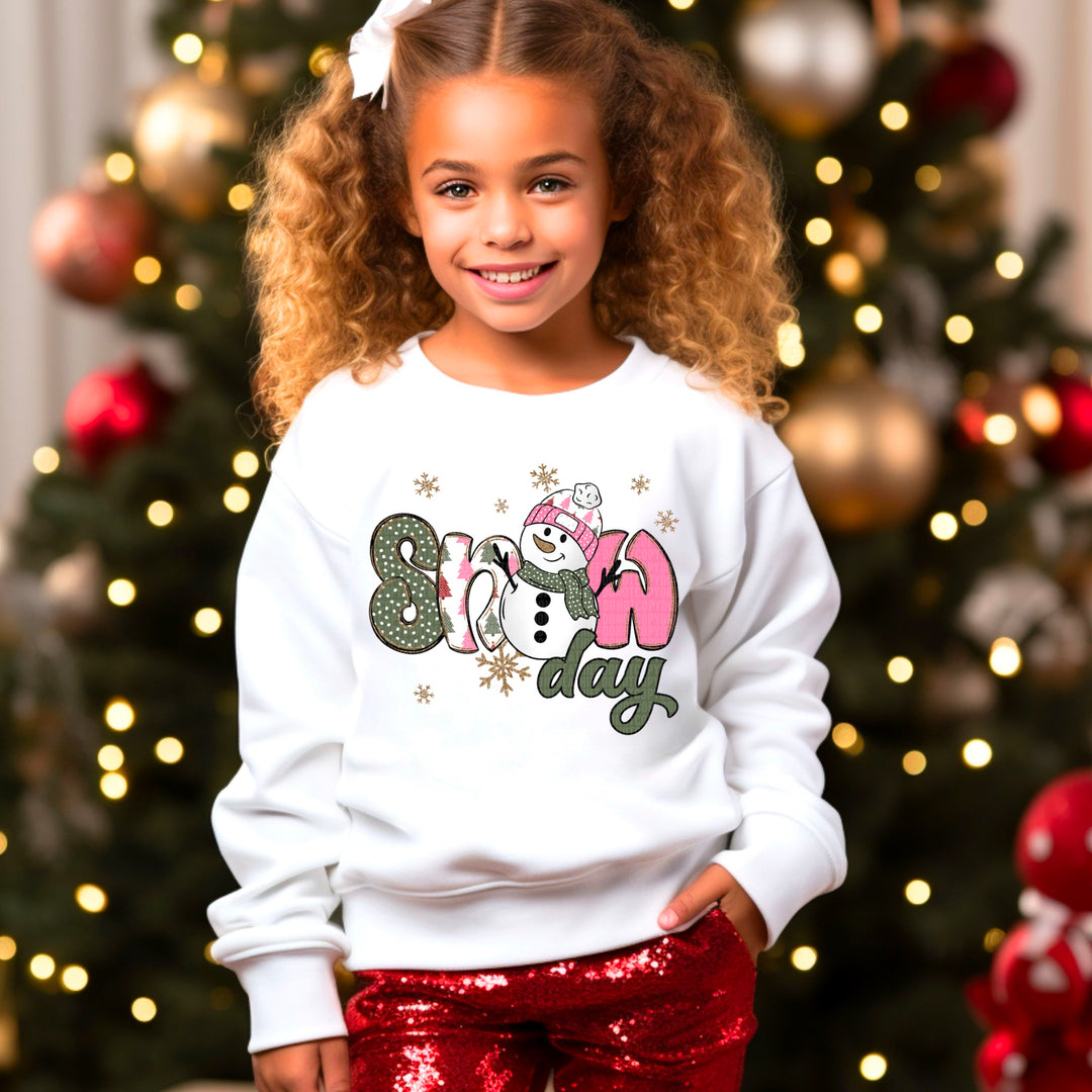 Snow day Snowman DTF Print