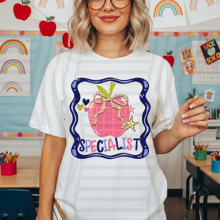 Framed Apple School Occupations DTF Print