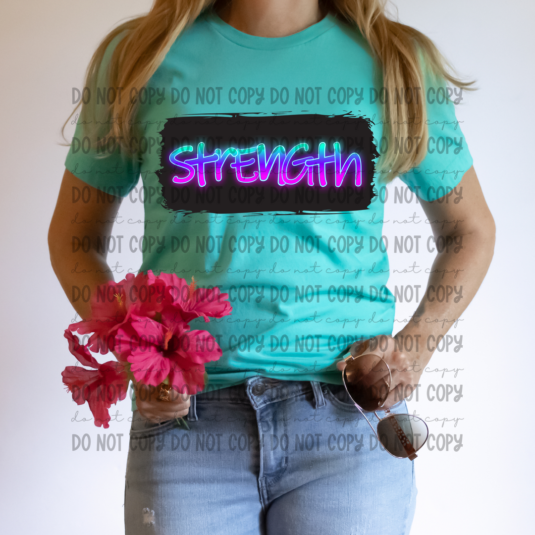 Strength Neon DTF Print