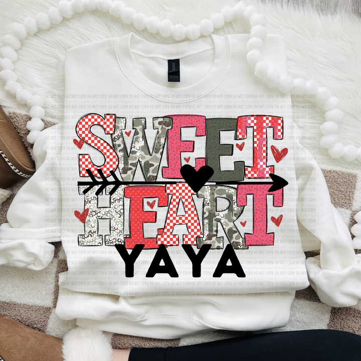 Sweet Heart Titles DTF Print