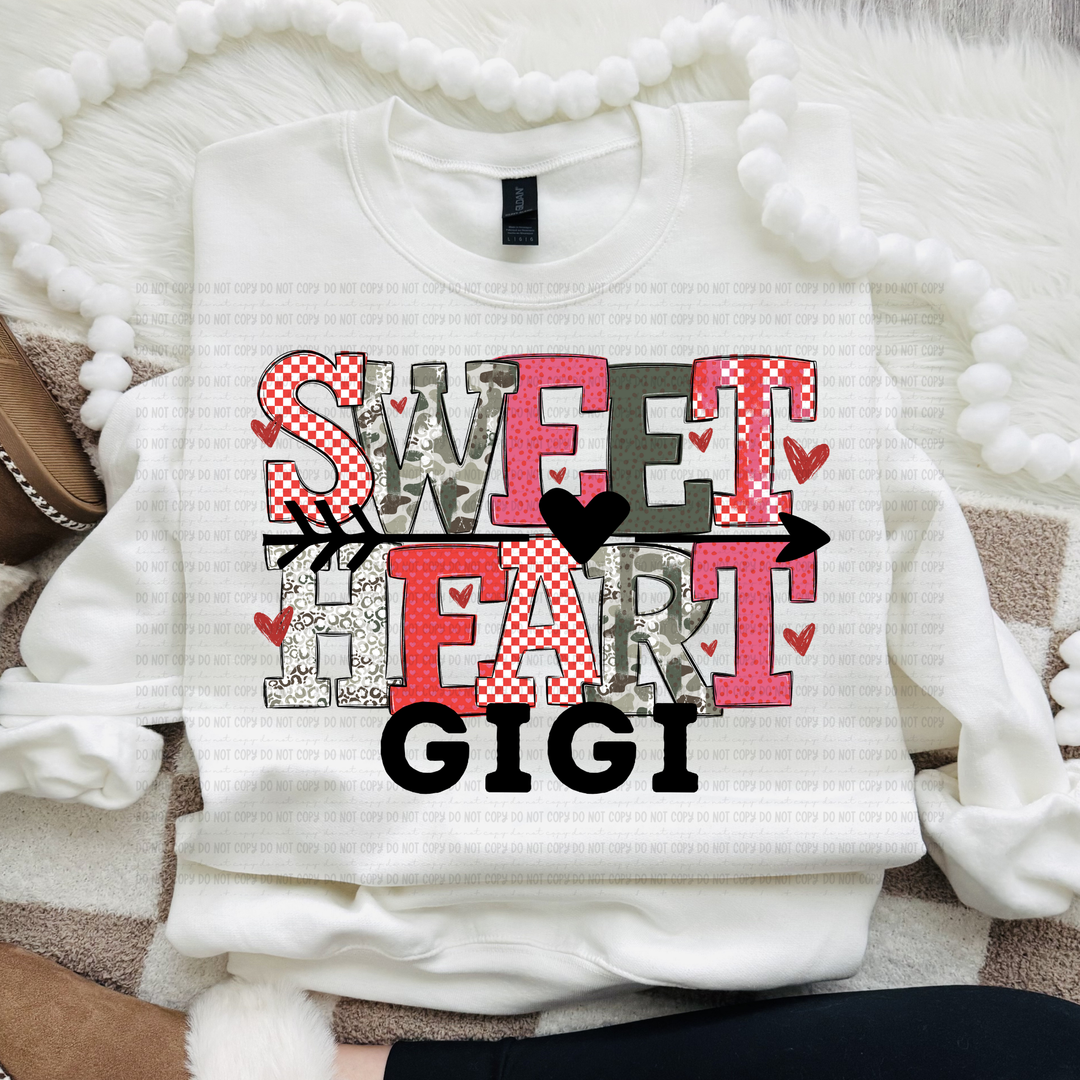 Sweet Heart Titles DTF Print