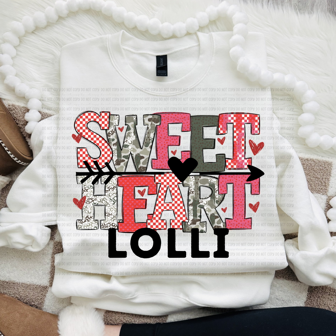 Sweet Heart Titles DTF Print