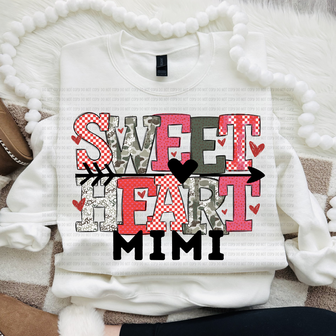Sweet Heart Titles DTF Print