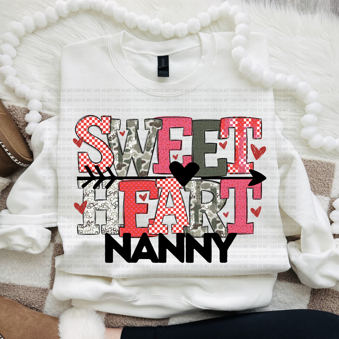 Sweet Heart Titles DTF Print