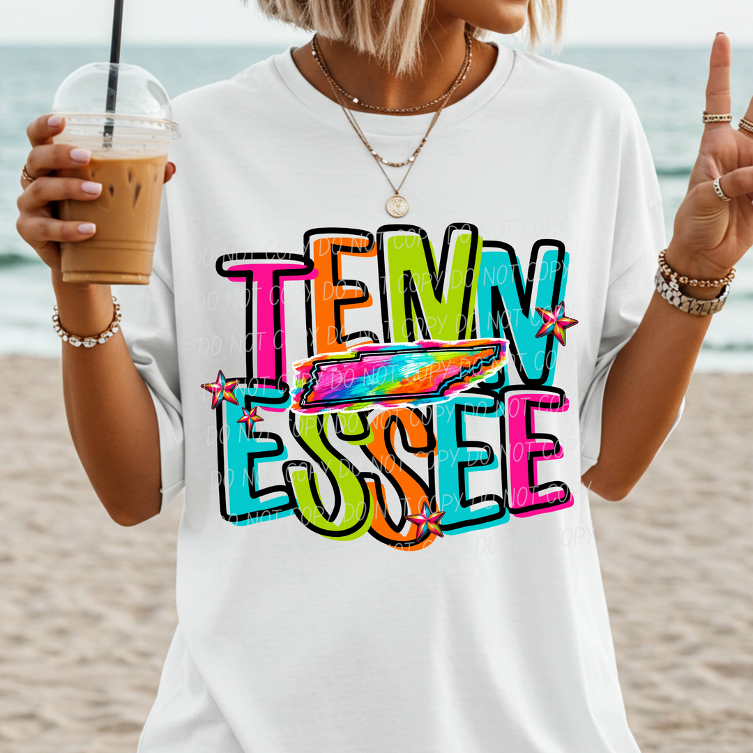 Neon States DTF Print