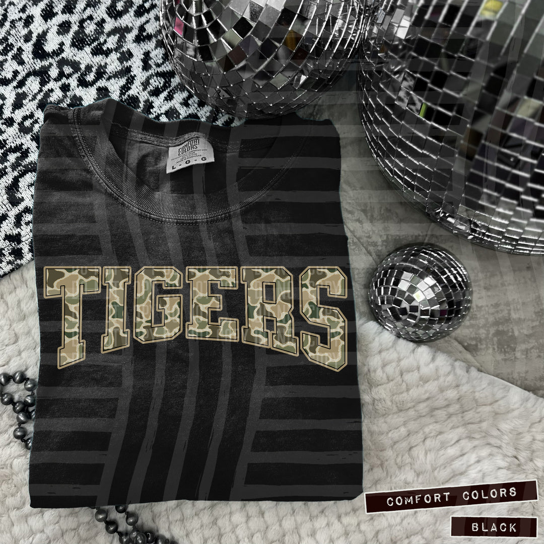 Simple Camo Arched Glitter Mascots DTF Print