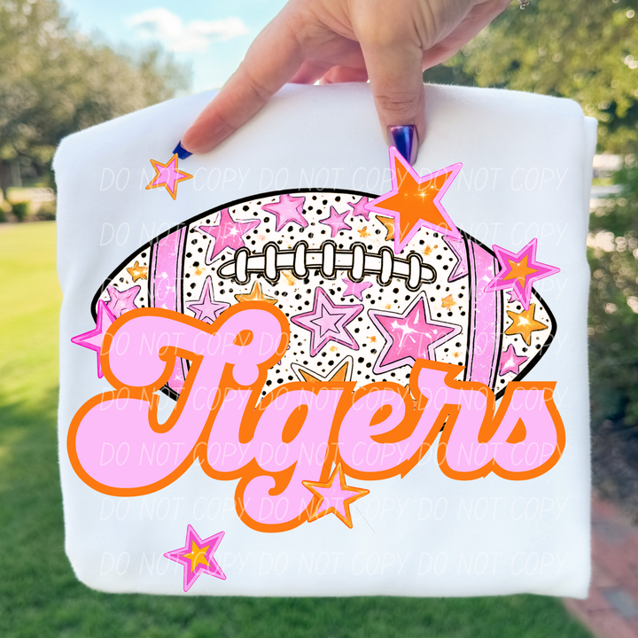 Pink Football DTF Print