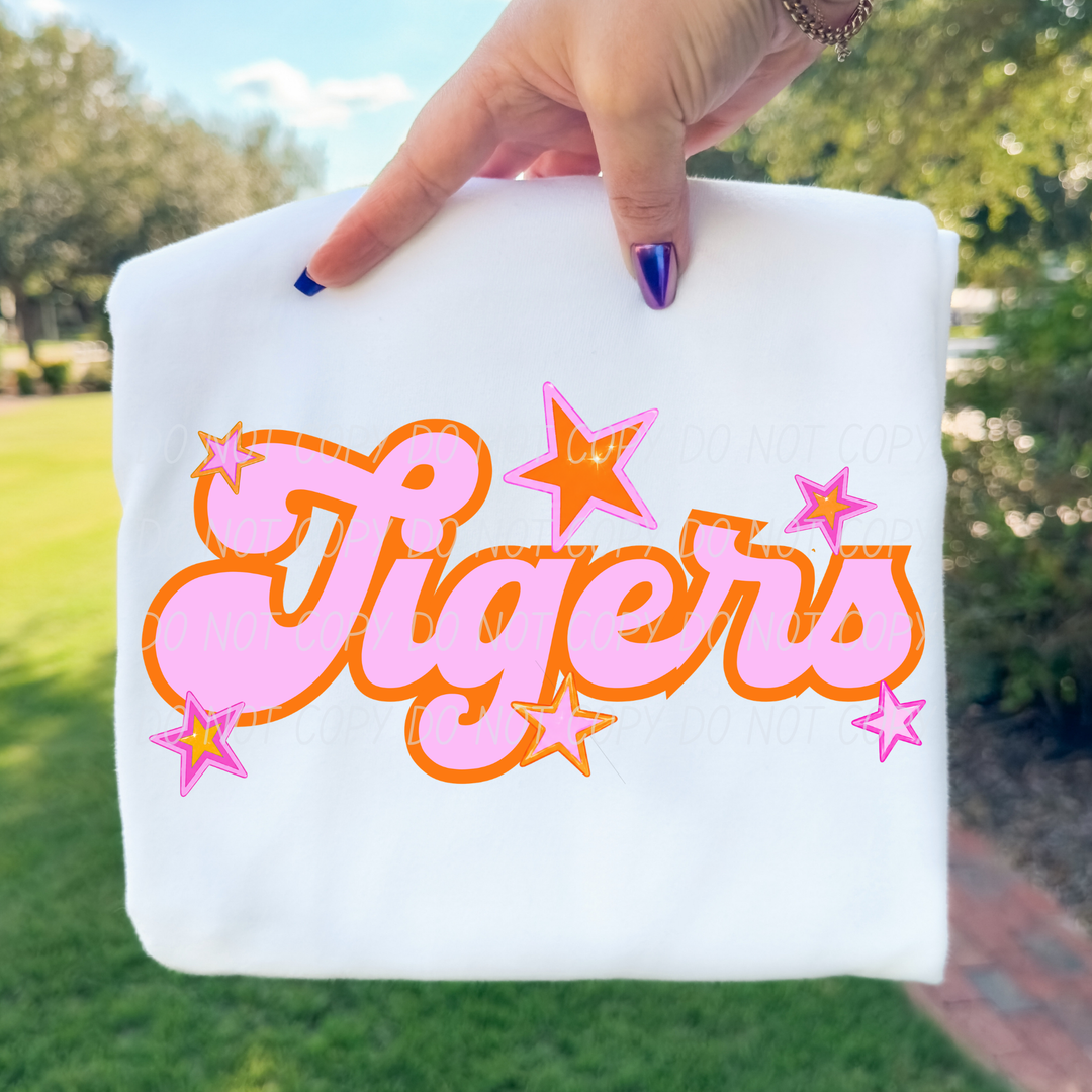 Pink and Orange Mascots DTF Print