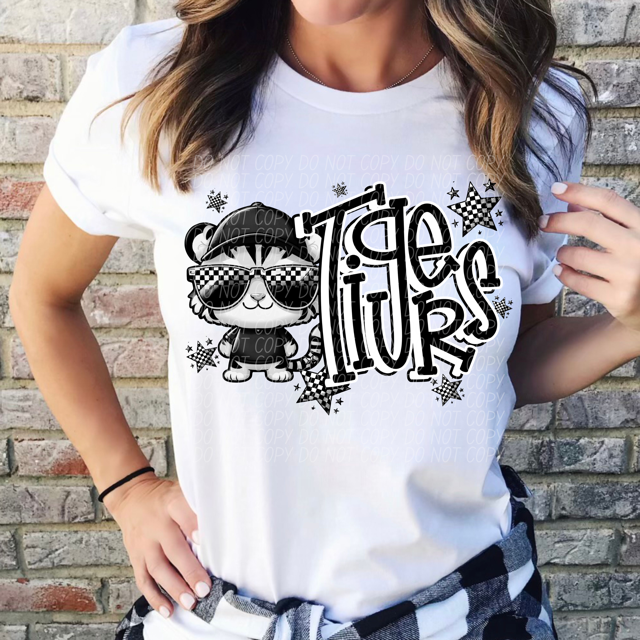 Black and White Mascots DTF Print