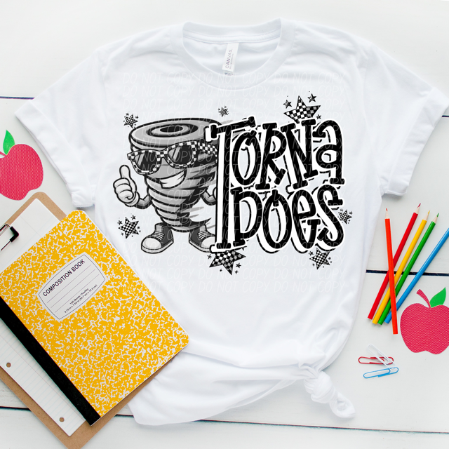 Black and White Mascots DTF Print