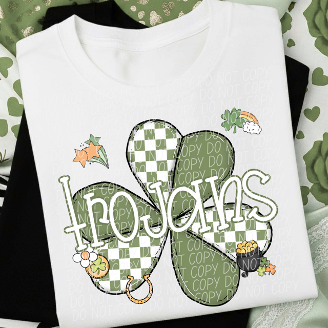 St Patrick Clover Mascots DTF Print