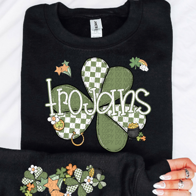 St Patrick Clover Mascots DTF Print