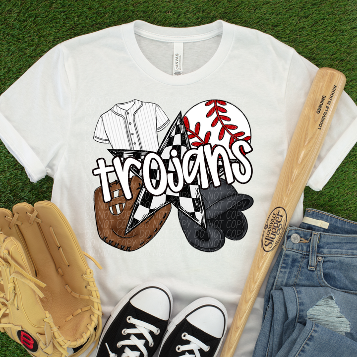 Baseball Mascots DTF Print