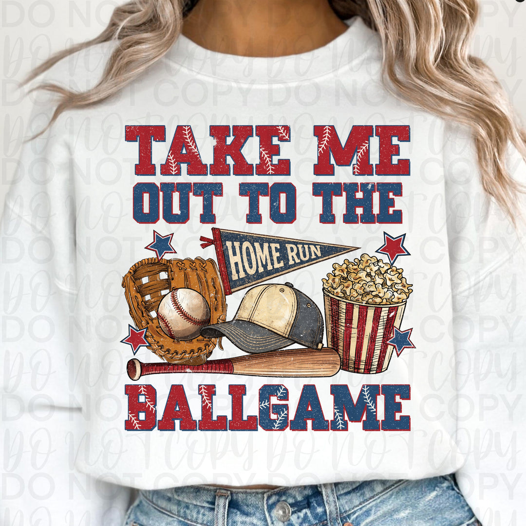 Take Me Out To The Ball Game DTF Print