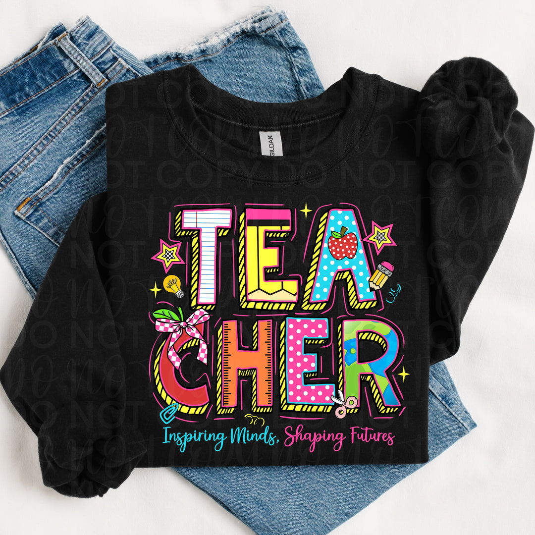 Teacher Inspiring Vibes DTF Print