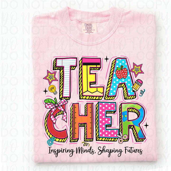 Teacher Inspiring Vibes DTF Print