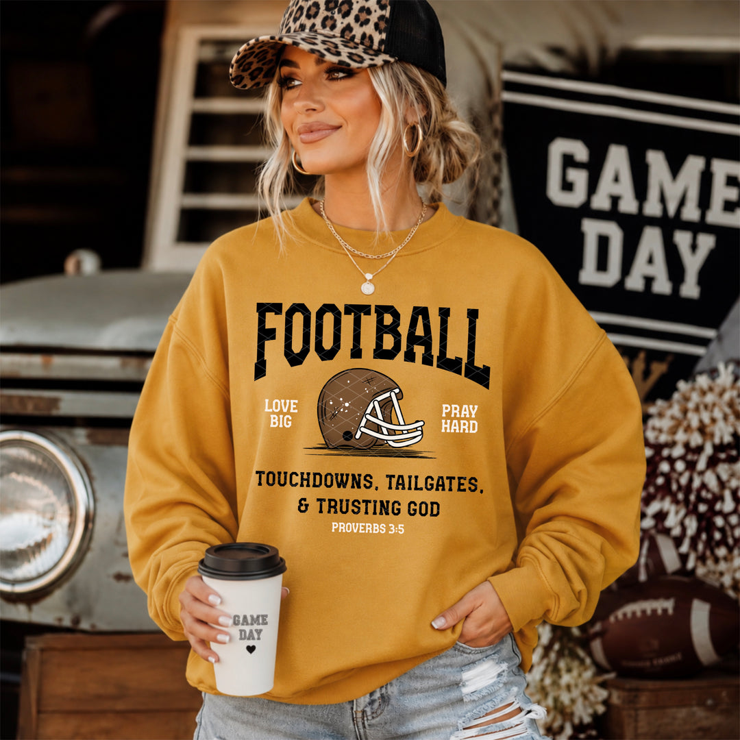 Touchdowns Tailgates Trusting God DTF Print