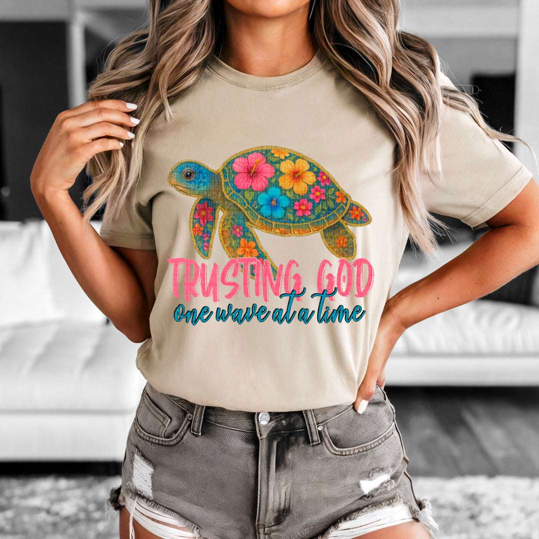 Trusting God Turtle DTF Print
