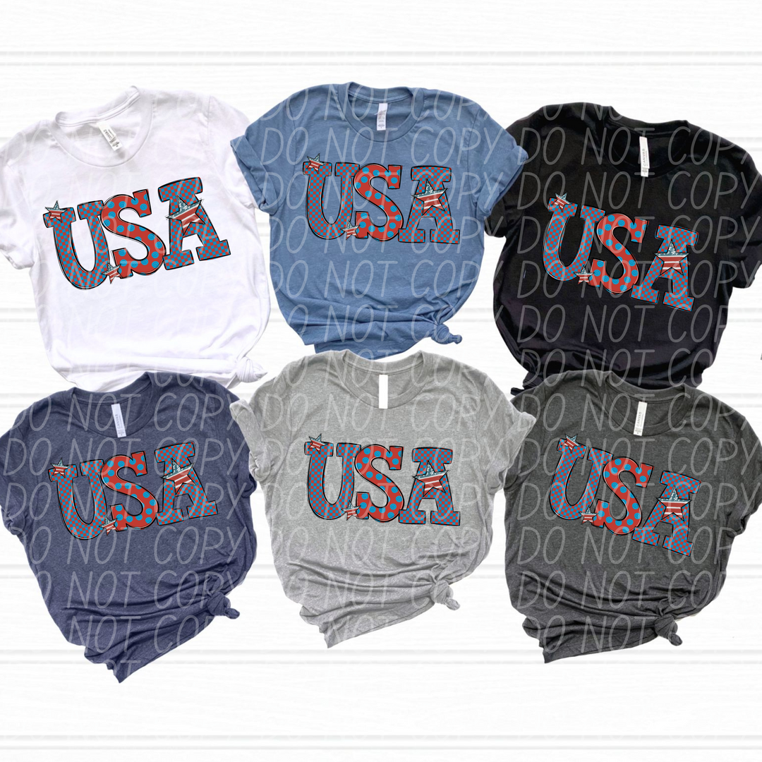 USA Stars DTF Print