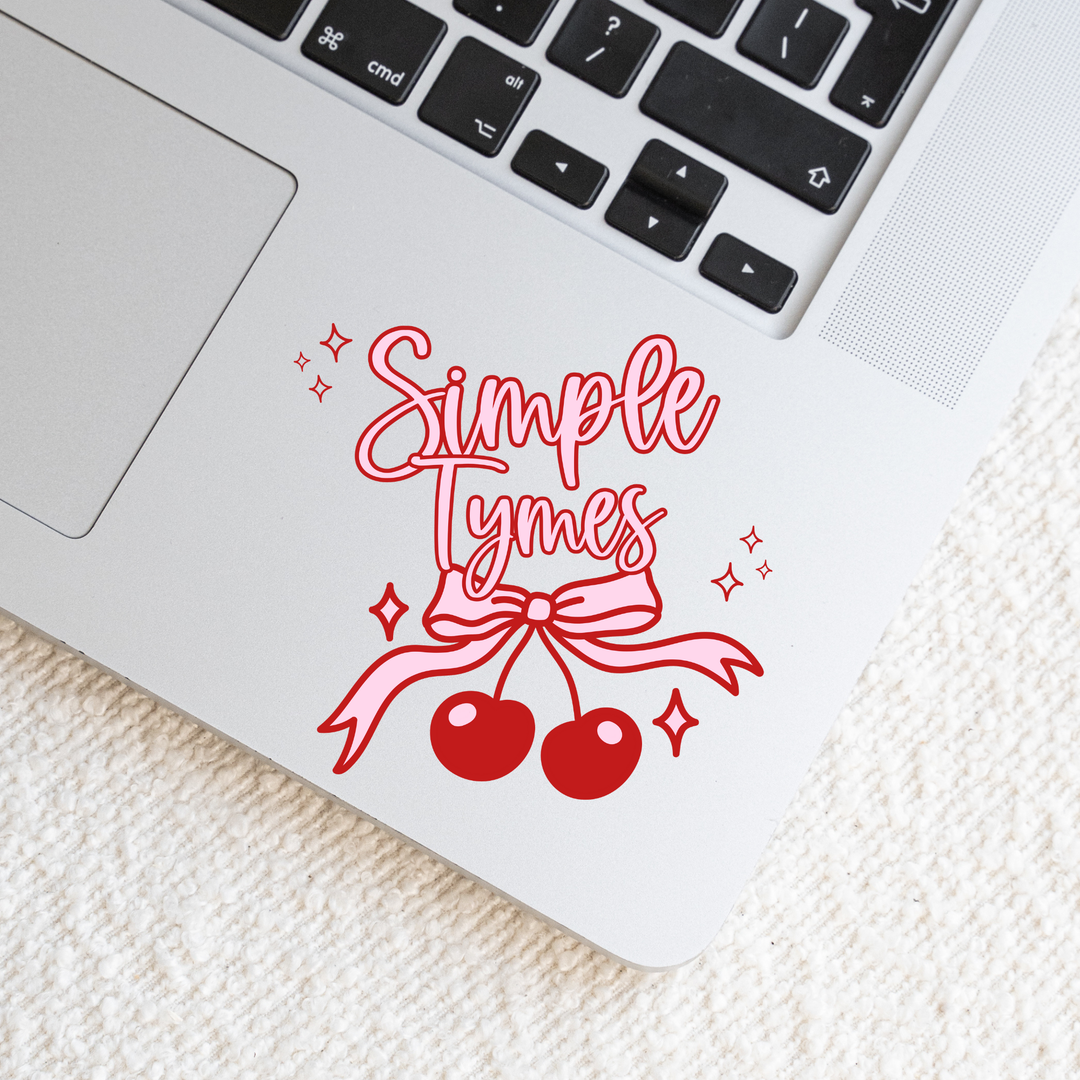 CUSTOM Valentine Cherry Business Logo Sticker Sheet