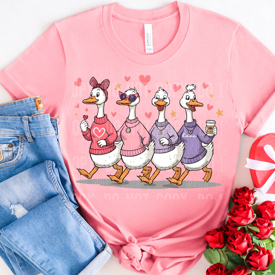 Valentines Goose DTF Print