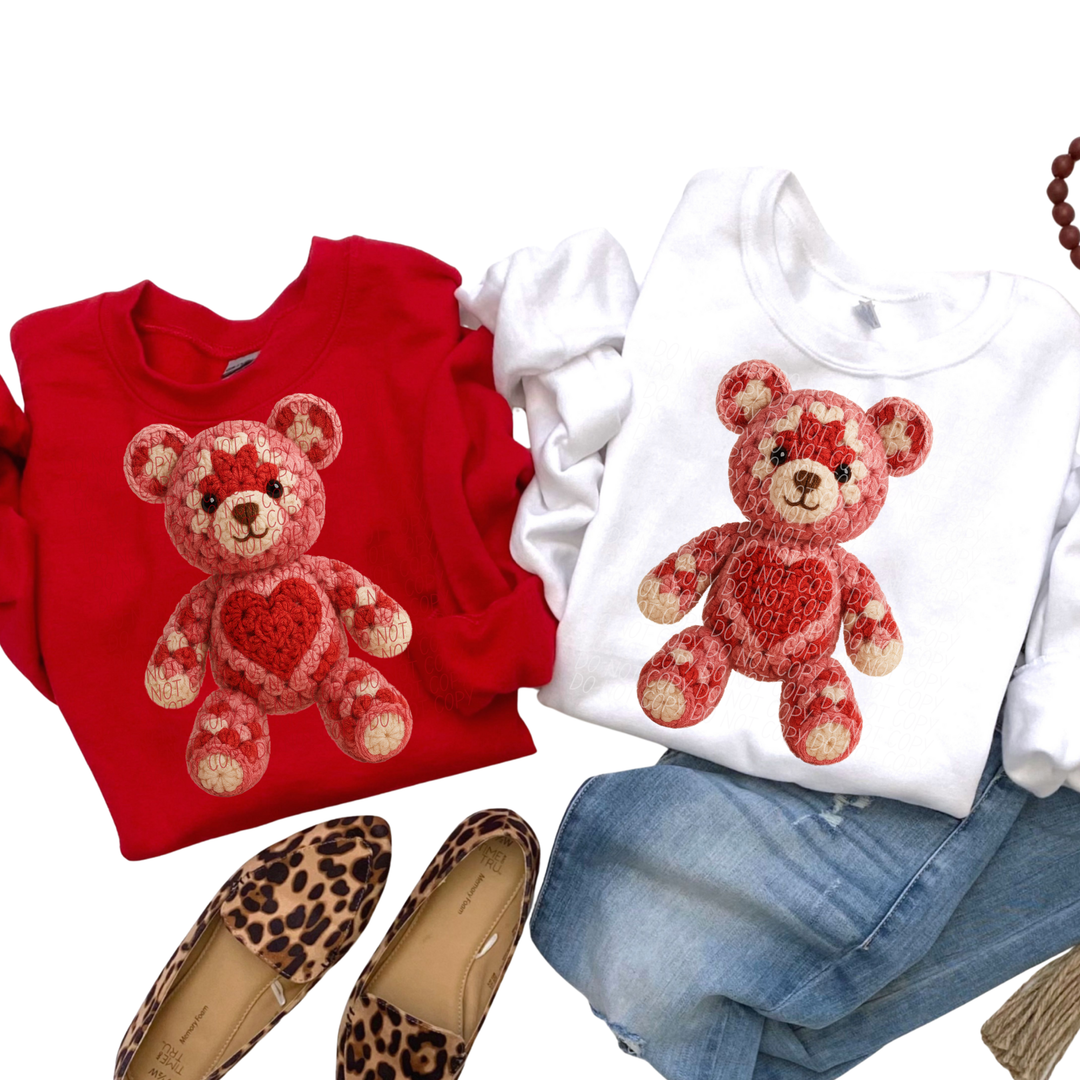 Valentine Bear DTF Print
