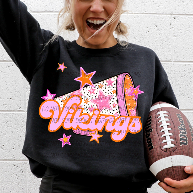 Pink Cheer DTF Print