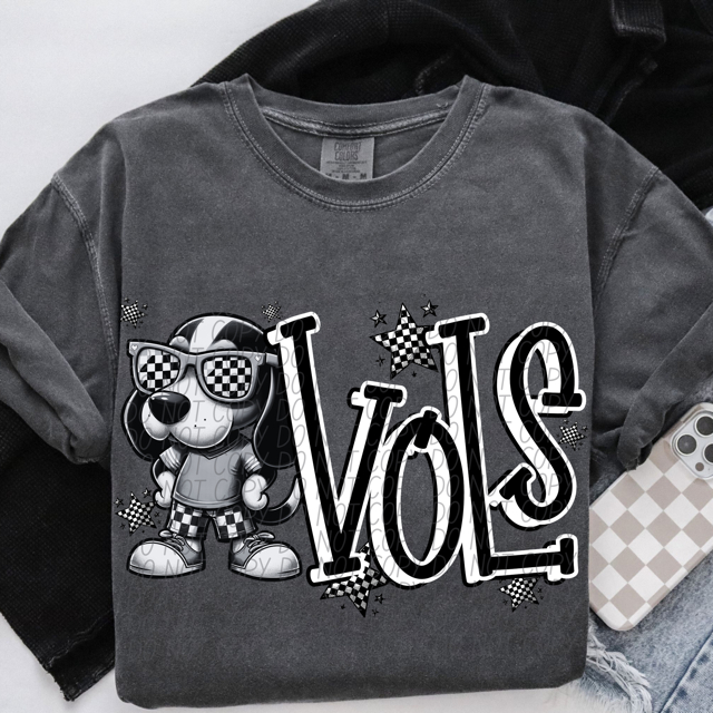 Black and White Mascots DTF Print