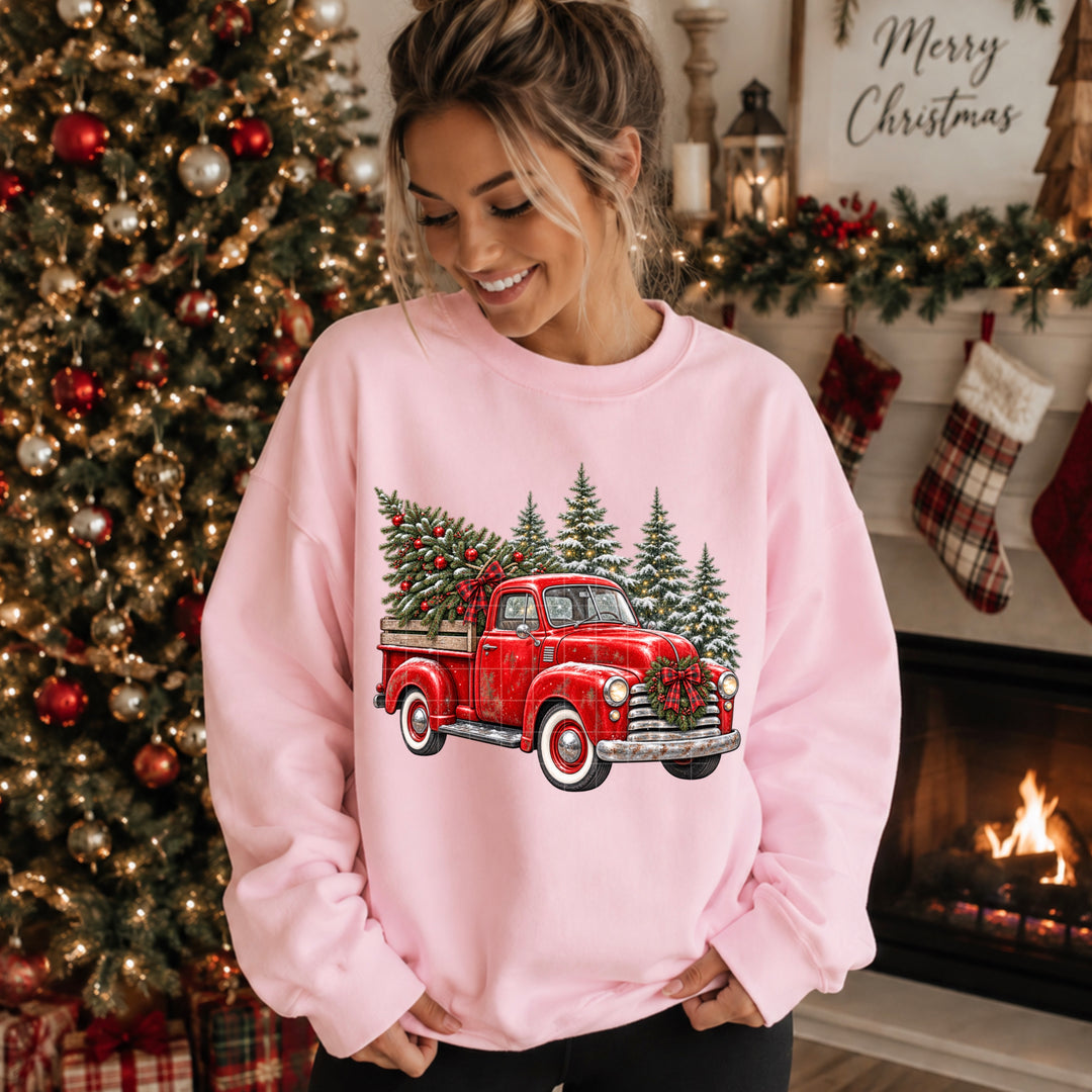 Vintage Christmas Truck DTF Print