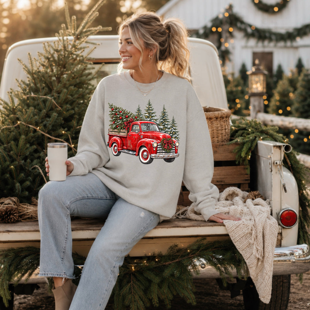 Vintage Christmas Truck DTF Print