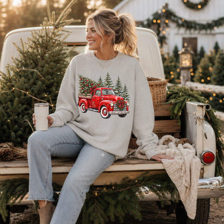 Vintage Christmas Truck DTF Print