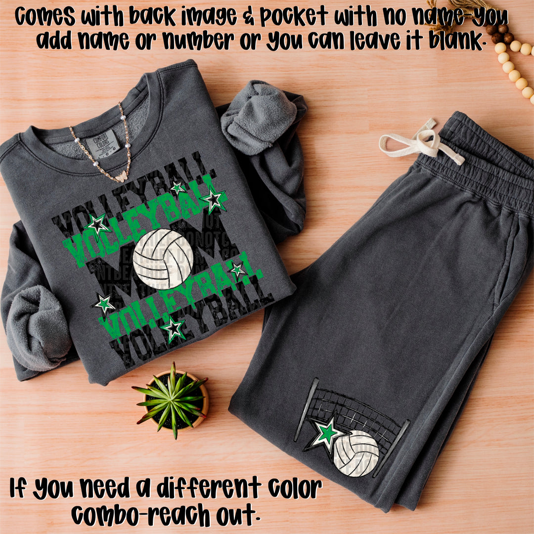 Volleyball Mom Collection BACK DTF Print