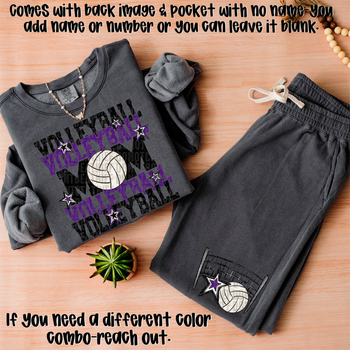 Volleyball Mom Collection BACK DTF Print