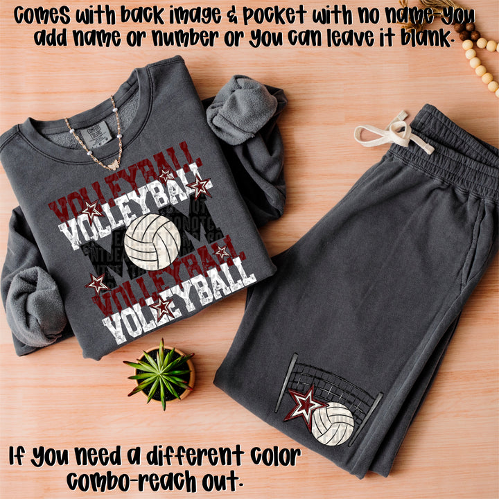 Volleyball Mom Collection BACK DTF Print