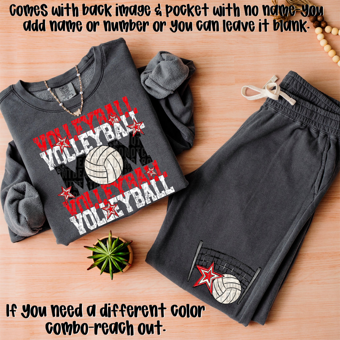 Volleyball Mom Collection BACK DTF Print