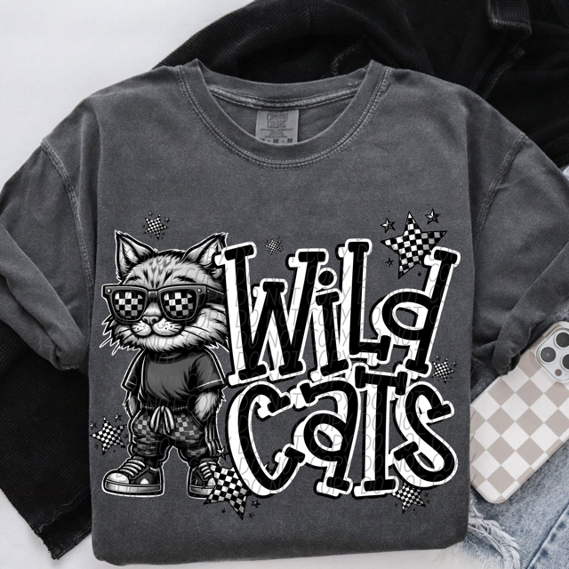 Black and White Mascots DTF Print