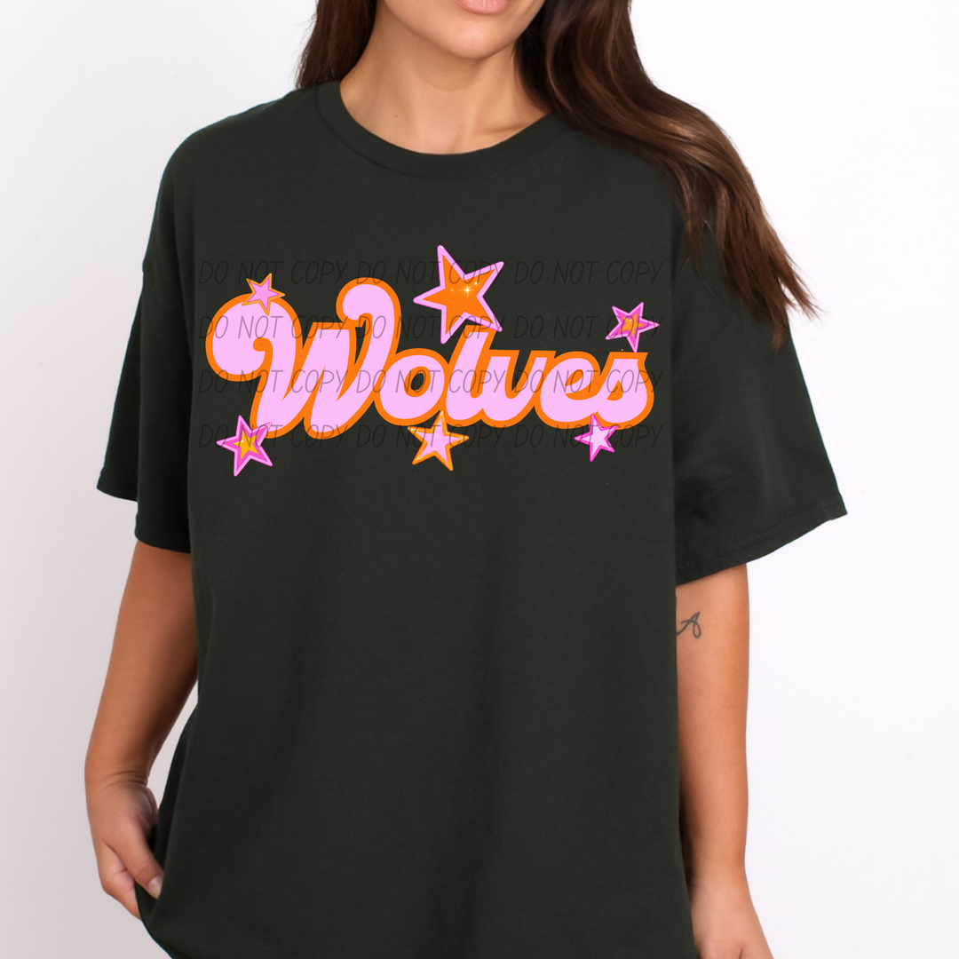 Pink and Orange Mascots DTF Print